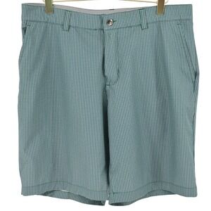 Adidas Ultimate365 Gingham Golf Shorts 34 Green White Check Performance Preppy L